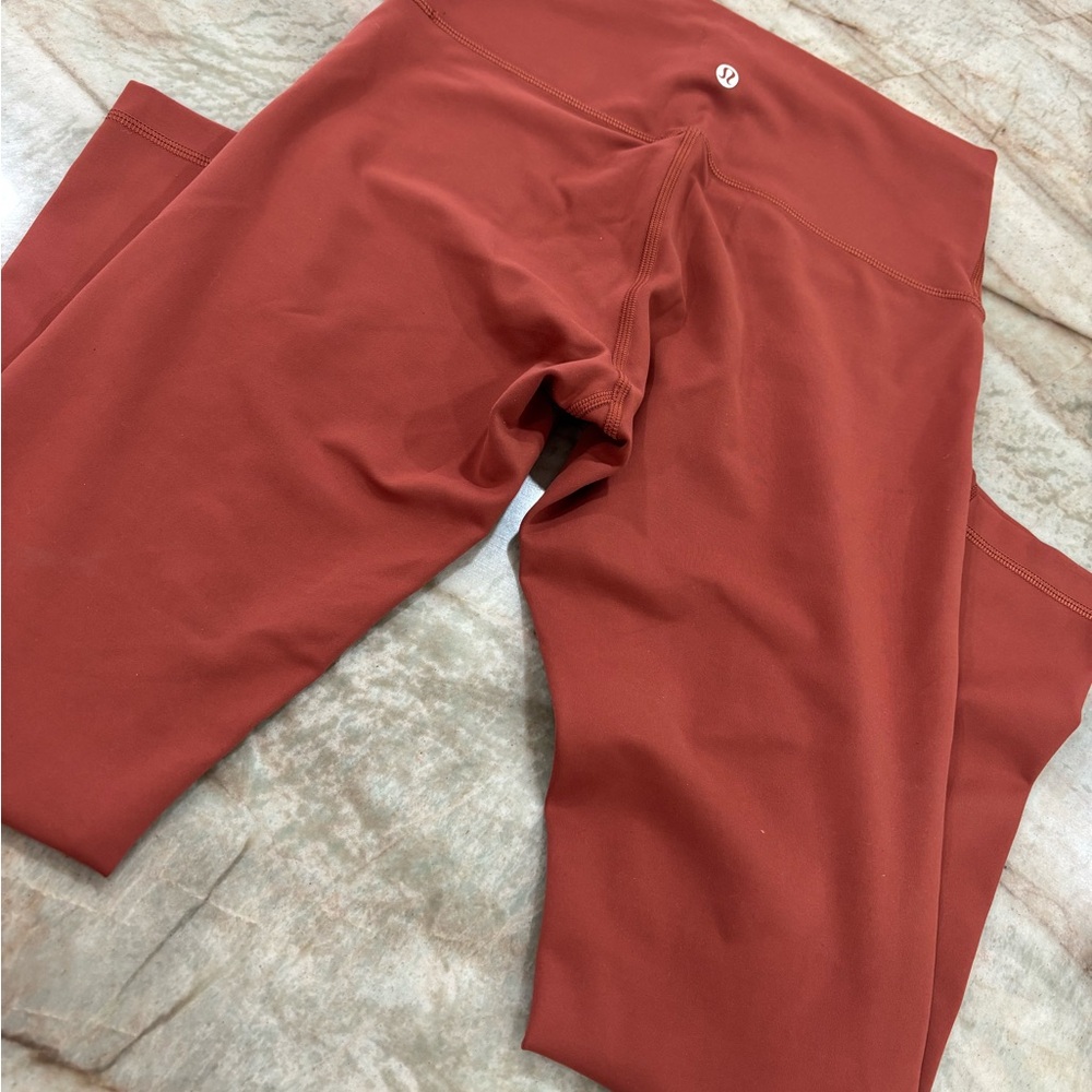 Lululemon High-Rise Rust Red Leggings